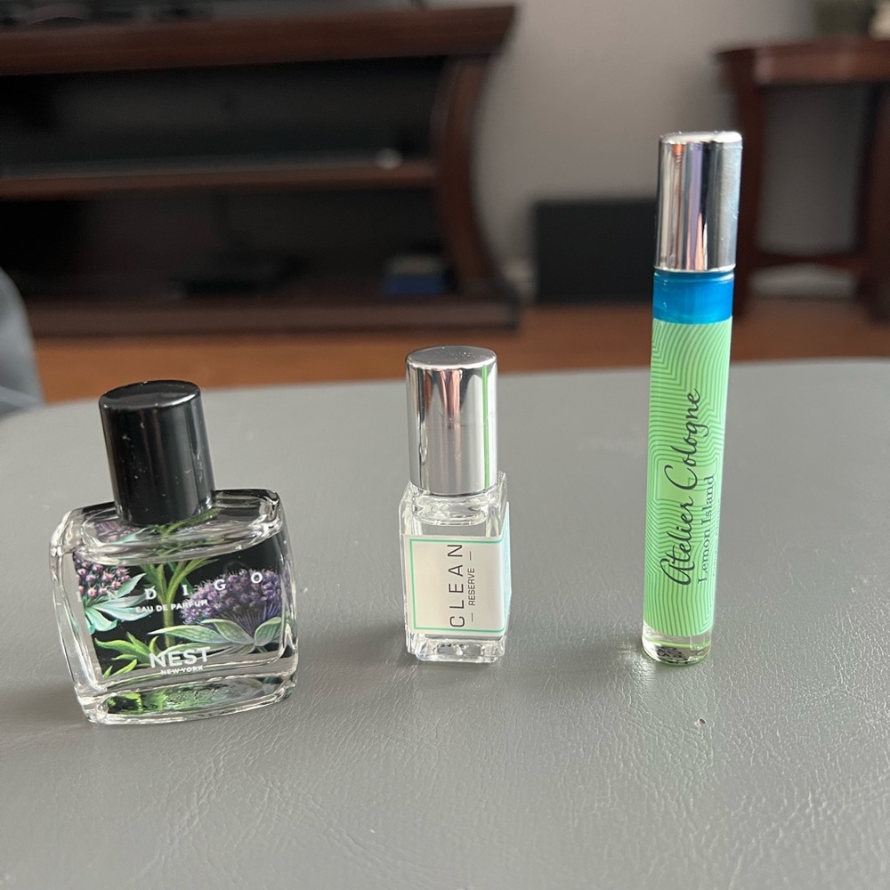 3 travel size perfumes